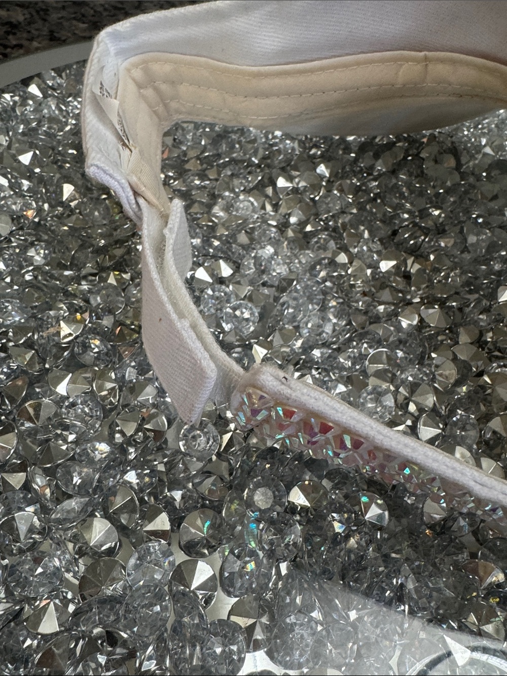 Crystal Rhinestone Visor - Iridescent Sparkle - Picture 5 of 10